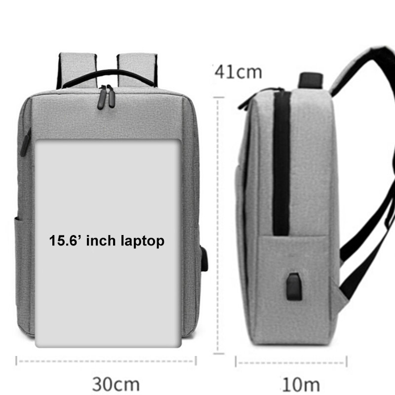 Sac à dos étanche en Nylon pour hommes, pour ordinateur portable de 15.6 pouces, avec chargeur Usb, idéal pour l'école