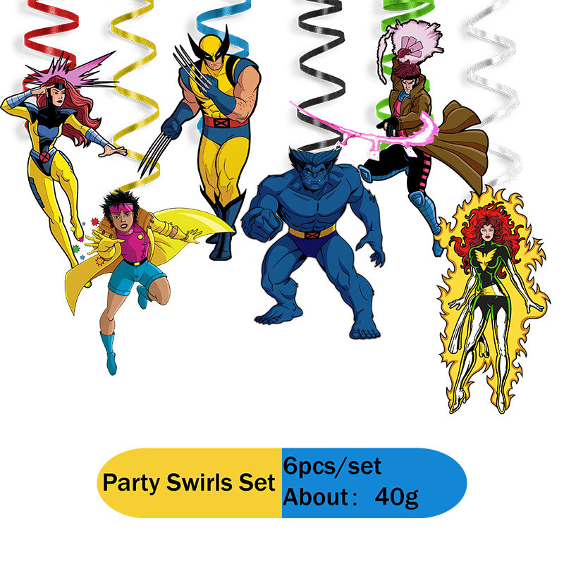 X-men Set peralatan makan pesta ulang tahun, Set cangkir piring balon untuk anak-anak laki-laki, perlengkapan pesta bayi hadiah mainan anak-anak