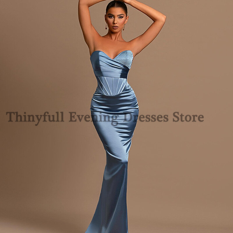 Thinyfull 2023 sereia vestidos de baile sexy querida noite cocktail festa de formatura vestidos arábia saudita dubai andar comprimento mais tamanho