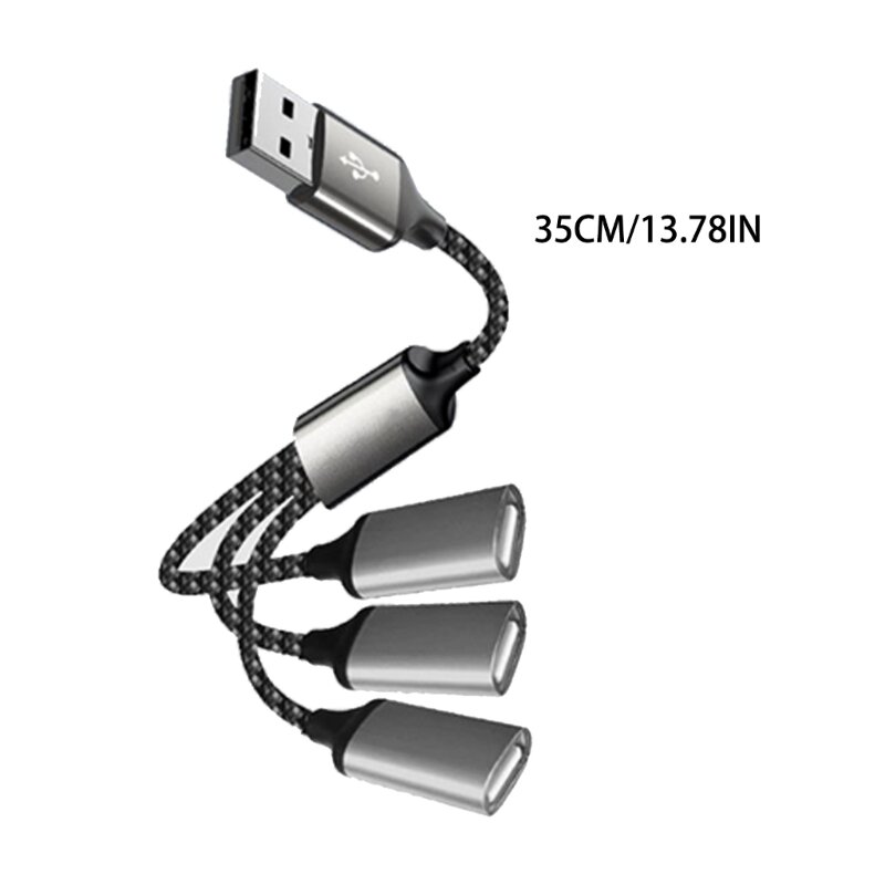Kabel rozgałęźny USB 3 1 Rozdzielacz zasilania USB 1 męski na 3 żeńskie przejściówka USB Dropship