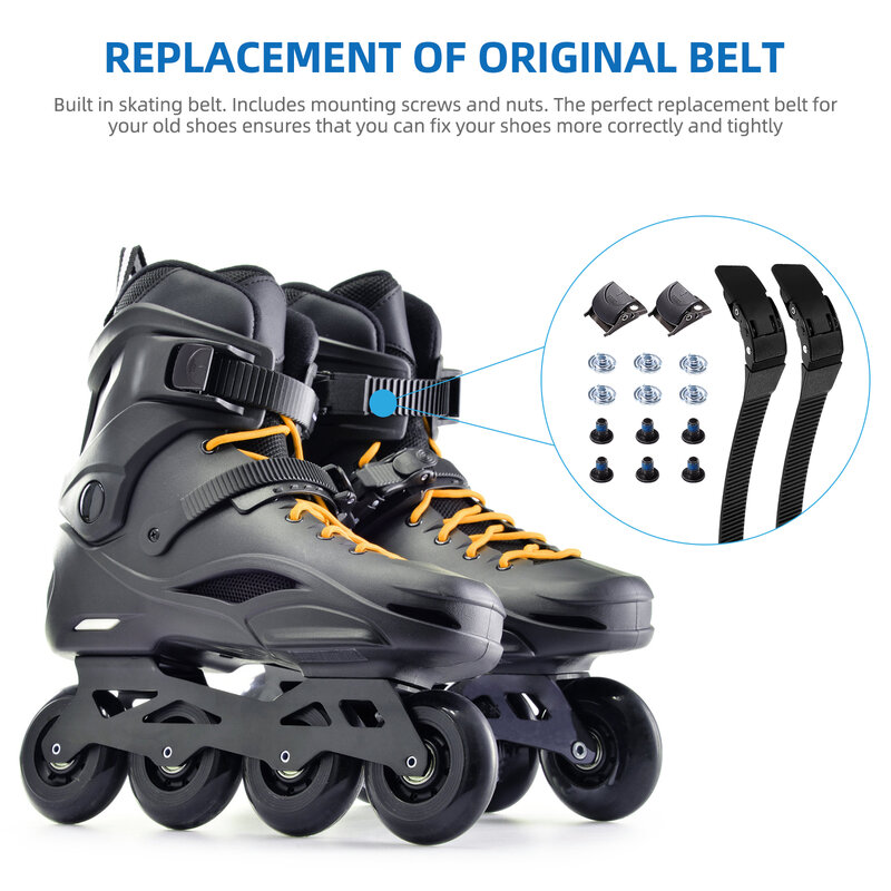 2 Sets Professional Universal With Strap Roller Skate Shoes Buckle Replacement Part Women Men's Belts Easy Install Alloy Fixing