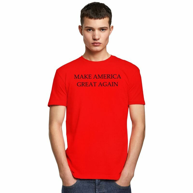 เสื้อยืดคอตตอนแขนสั้นสำหรับผู้ชาย100% เสื้อยืดลำลองเสื้อแนวสตรีทเสื้อยืดทันสมัยสำหรับคนกล้าหาญ2024 Maga Keep America