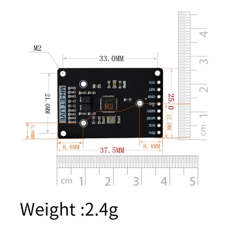 Mini tarjeta IC de radiofrecuencia RFID Rc522, módulo giratorio de lectura y escritura por inducción, 13,56 Mhz, duradero, fácil de instalar