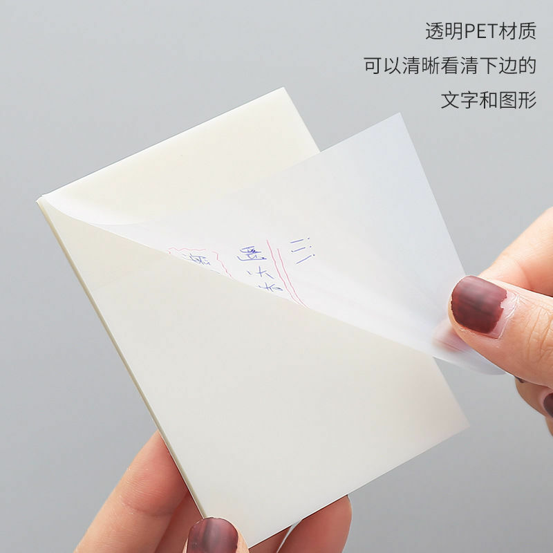 50 pz/pacco note adesive trasparenti adesivi impermeabili adesivi creativi adesivi Non coprenti per forniture per ufficio scolastico