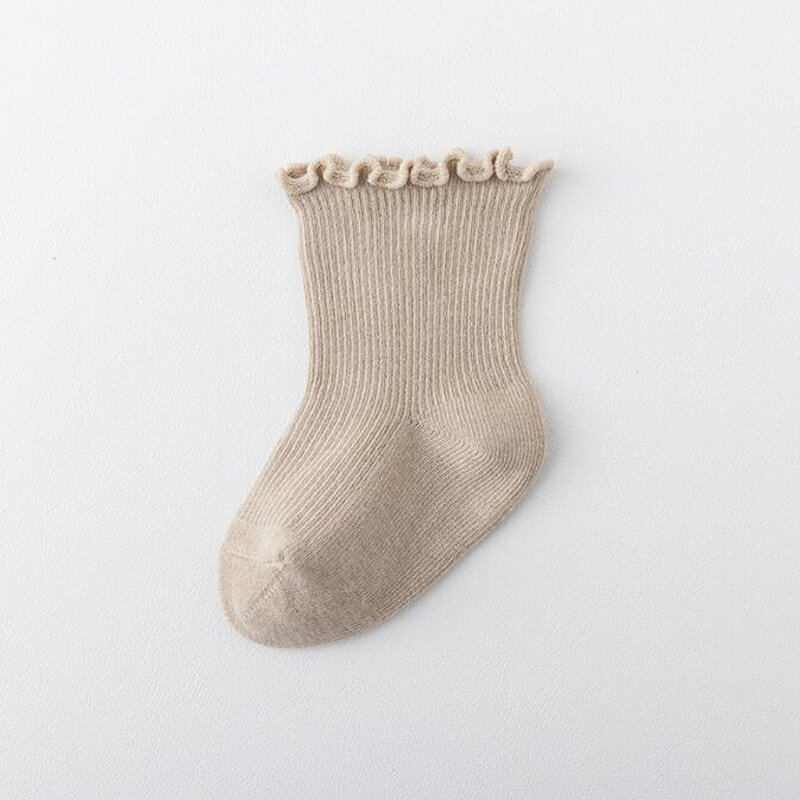 Meninos e meninas Solid Color Baby Socks, Novo, 3 Pares por lote