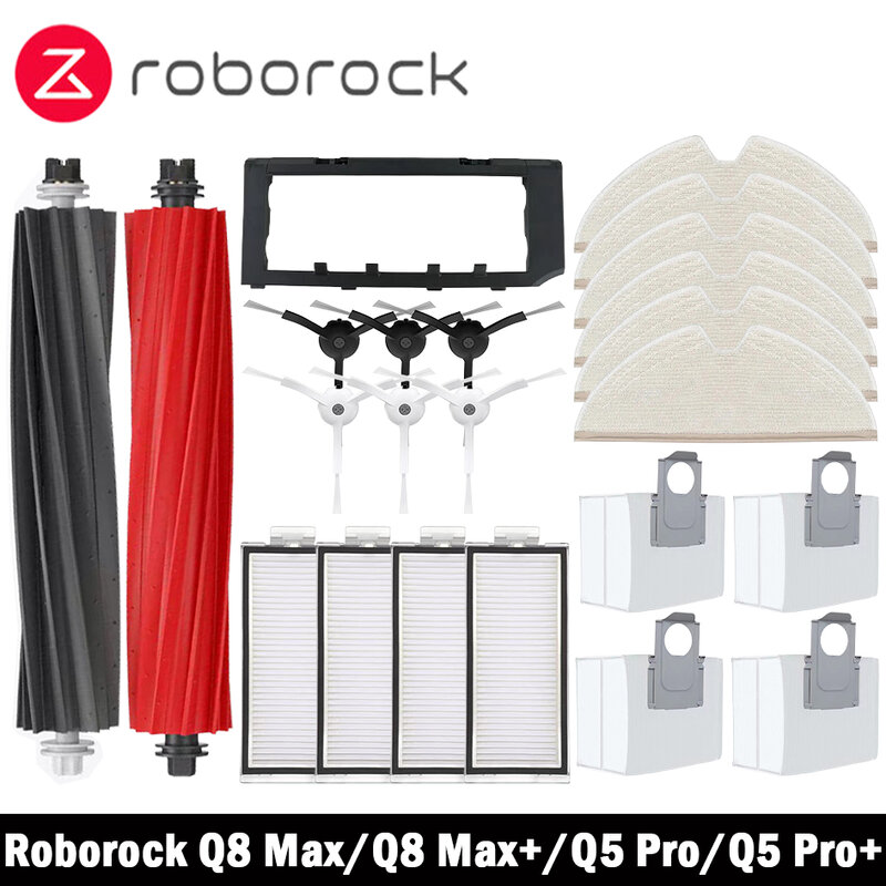 Roborock Q8 Max Q8 Max + Q5 Pro Q5 Pro + accessori per parti di ricambio spazzola laterale principale filtro Hepa sacchetto per la polvere del mocio