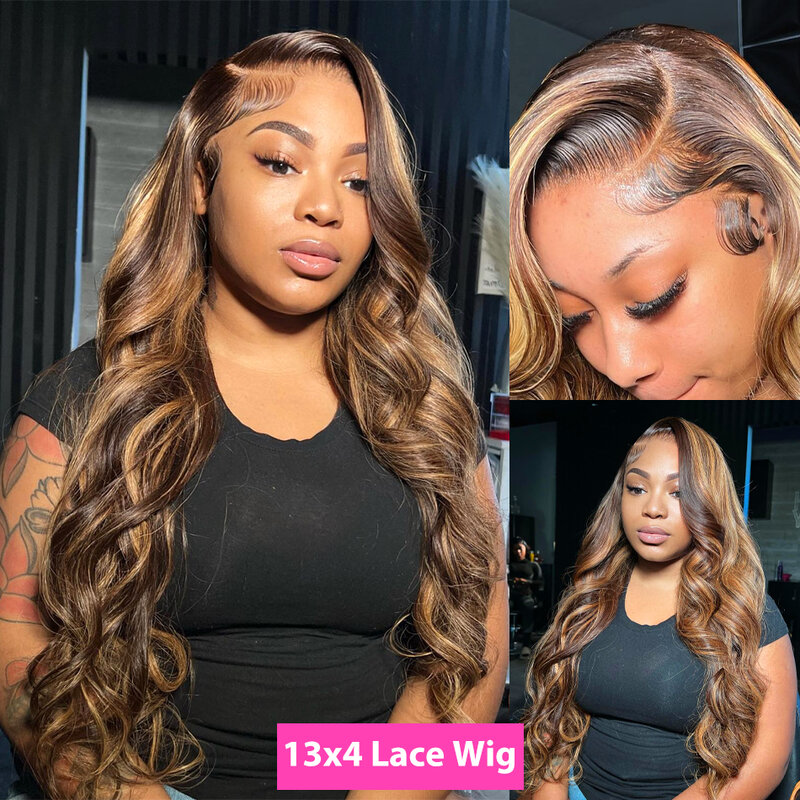 Highlight Wig Human Hair 30 32 Inch Body Wave 13x6 Hd Lace Frontal Wig Colored For Women Honey Blonde 4x4 Hd Lace Closure Wigs