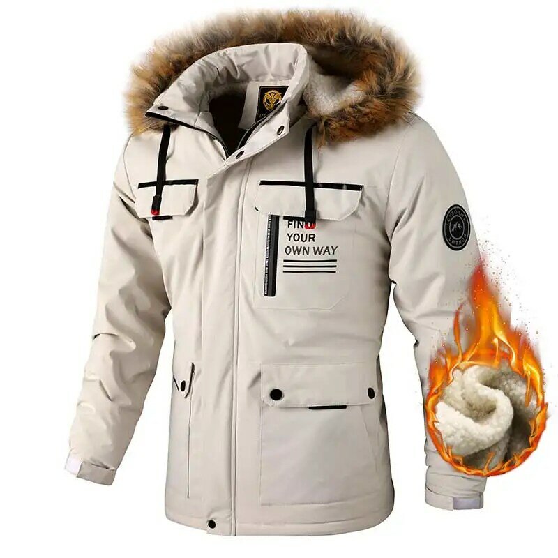Abbigliamento invernale da uomo abbigliamento caldo pile spesso impermeabile Outdoor Soft Shell moda uomo Casual giacca a vento con cappuccio Ja