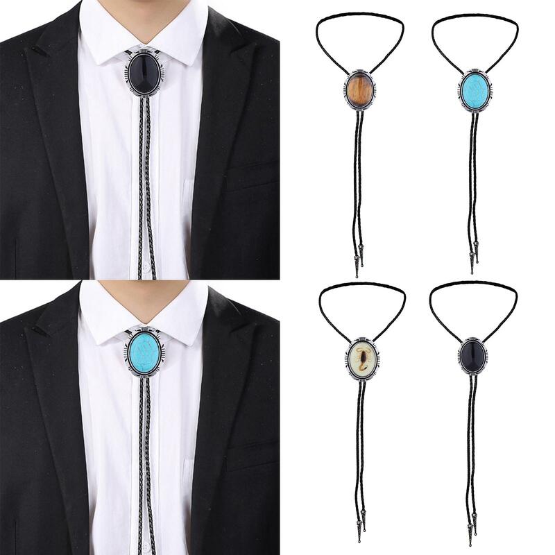 Мужской галстук Bolo, ожерелье, искусственная веревка, ковбойский стиль
