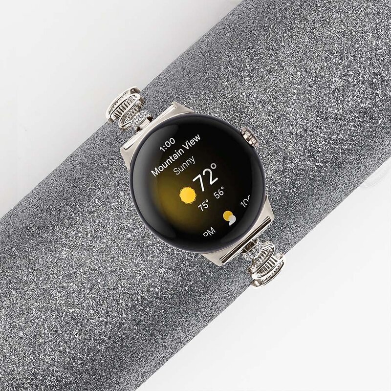 Wave Shape Metal Strap For Google Pixel Watch Band Stainless Steel Wristband For Google Pixel Watch Correa Correa Replacement