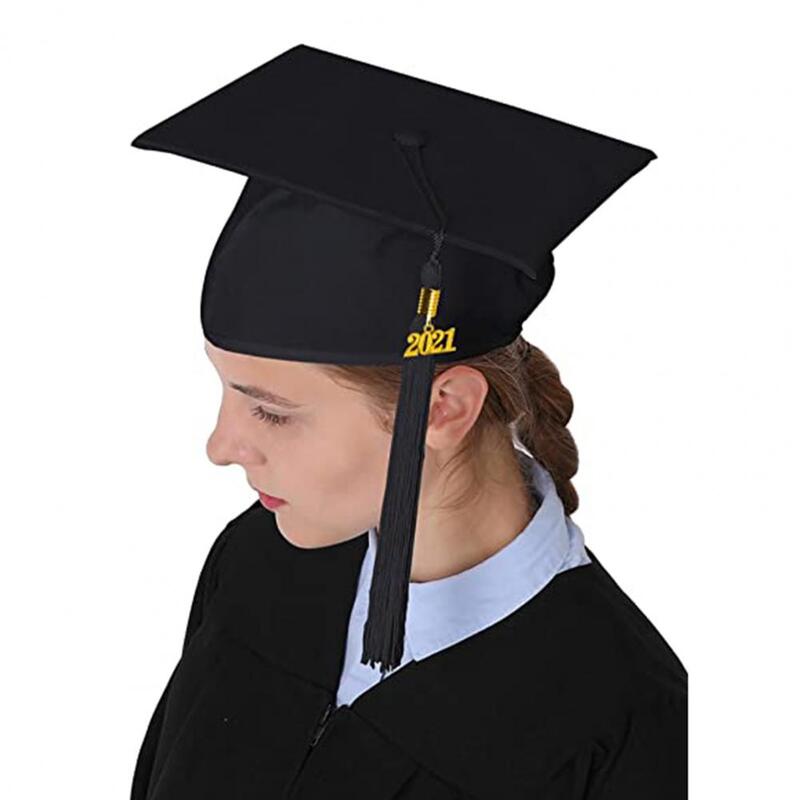 Gorra de vestido con borla para estudiante de secundaria, sombrero de graduación, gorra de borla decorativa, gorra de despedida de soltera