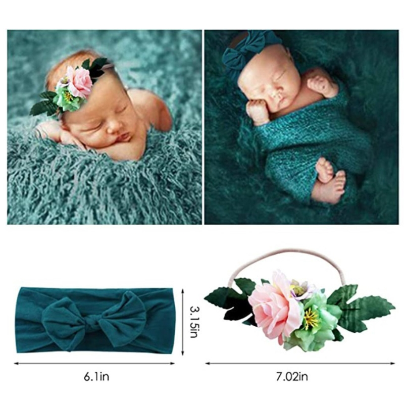 Accesorios de fotografía para recién nacido, trajes, manta, alfombrilla, diadema, banda para el pelo, envoltura para la cabeza para bebé