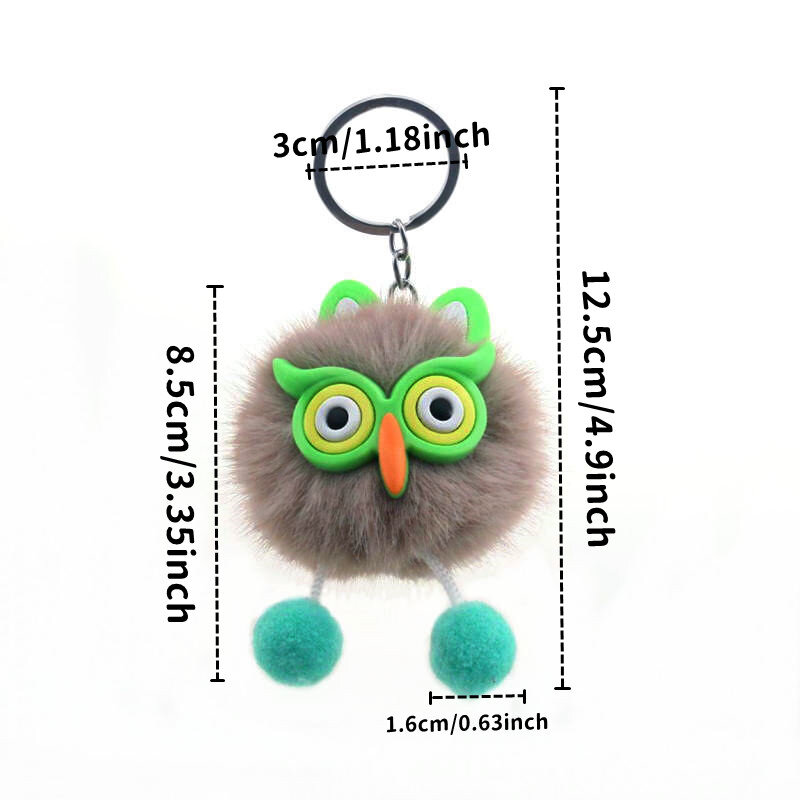1Pcs Plush Animal Keychains Cartoon Key Ring Pendant Car Bag Ornament Gift Pendant DIY Jewelry Clothing Handbag Crafts Accessory