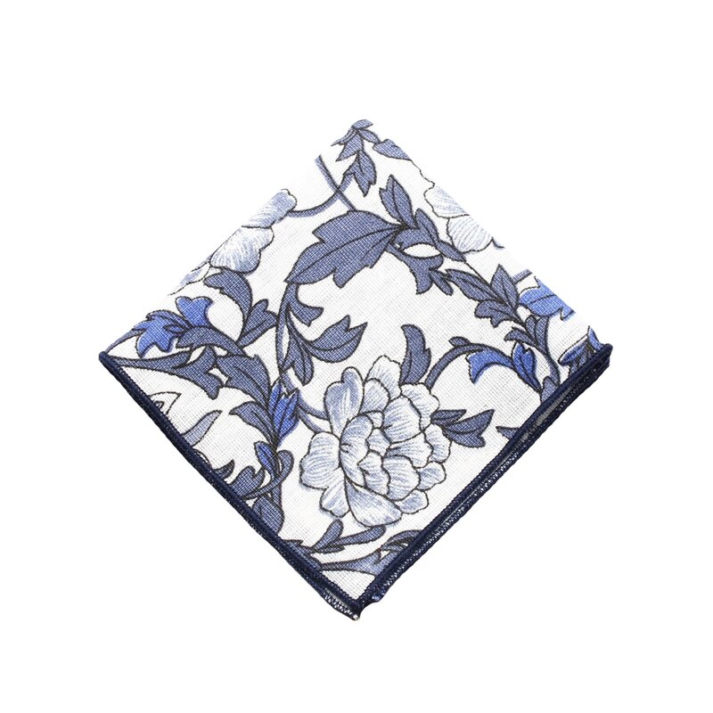 Pañuelo Floral colorido de algodón para hombre y mujer, pañuelo cuadrado de bolsillo para fiesta, accesorio de pajarita para esmoquin, 24cm