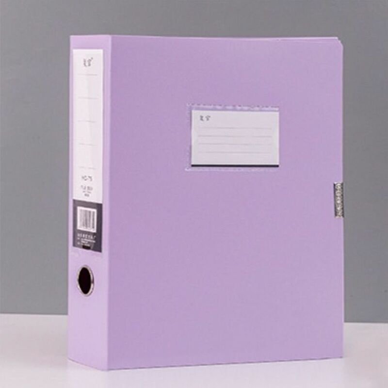 Kotak Organizer File A4 multifungsi, wadah dokumen tahan lama tebal, pengatur proyek warna Morandi sederhana