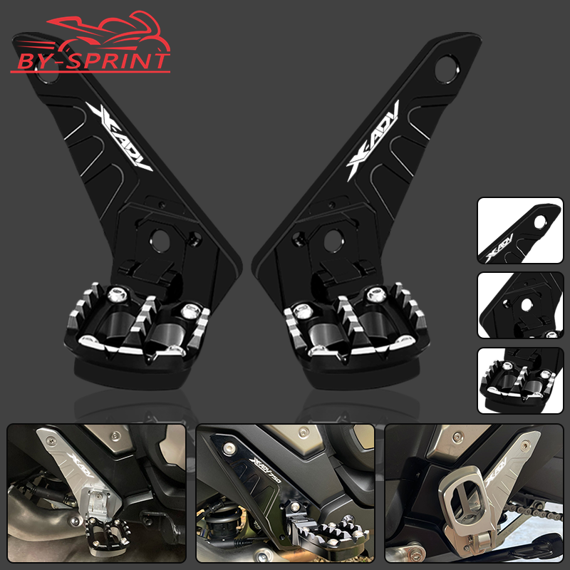 For HONDA X-ADV XADV750 2021 2022 2023 2024 Motorcycle Adjustable Rear Foot Pegs Footrest Passenger Rearsets Accessories XADV