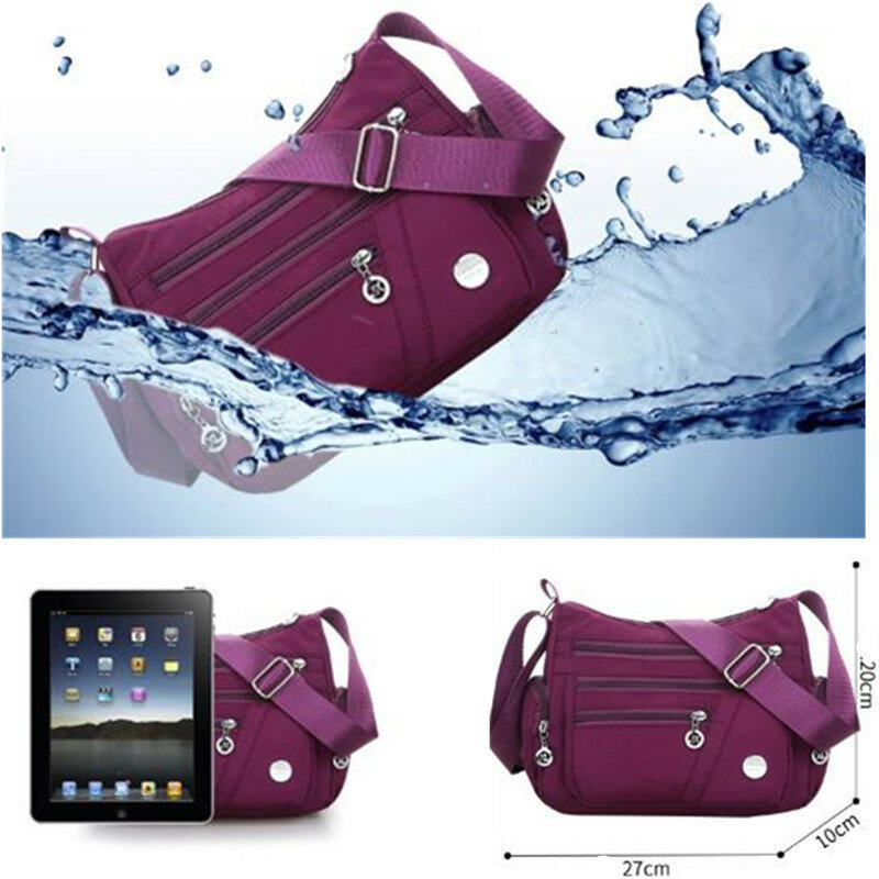 Сумка-мессенджер на плечо женская, Модный водонепроницаемый саквояж кросс-боди из нейлона и ткани «Оксфорд», сумочка-мессенджер, дорожный кошелек