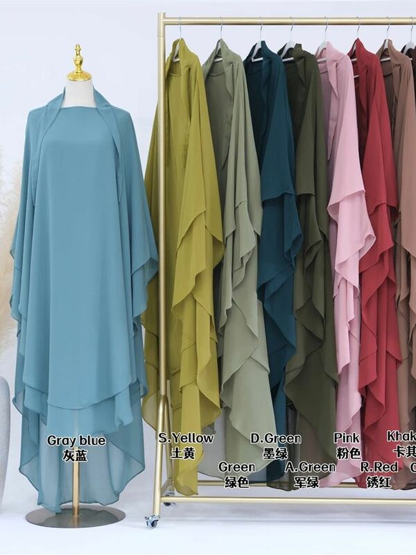 Vestido Ramadan Khimar para Mulheres, Arábia Saudita, Turquia, Islã, Hijab Muçulmano, Roupas de Oração, Abayas para Mulheres, Kebaya Robe