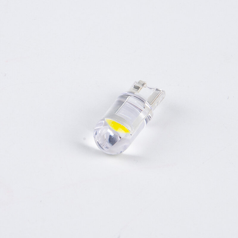 Luz Led blanca para matrícula de coche, lámpara COB de cristal W5W T10, 6000K