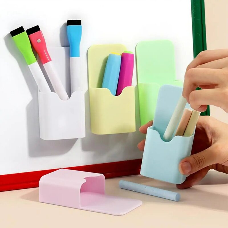 4 Pcs Whiteboard Marker Pen Holder Magnetic Dry Erase Marker Holder Organizer Box Refrigerator Whiteboard Pen Storage Box