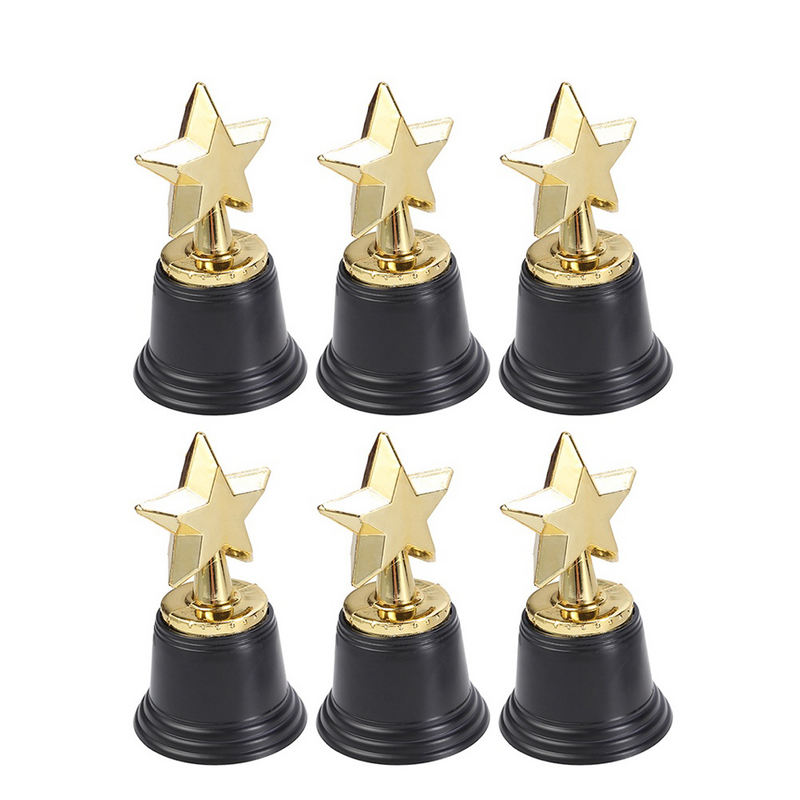 Brinquedos de Troféu Dourado Brilhante para Crianças, Props de Festa, Premiado, Brinquedos para Star Trophy Awards Pack, 6 A Granel, 4.8 in