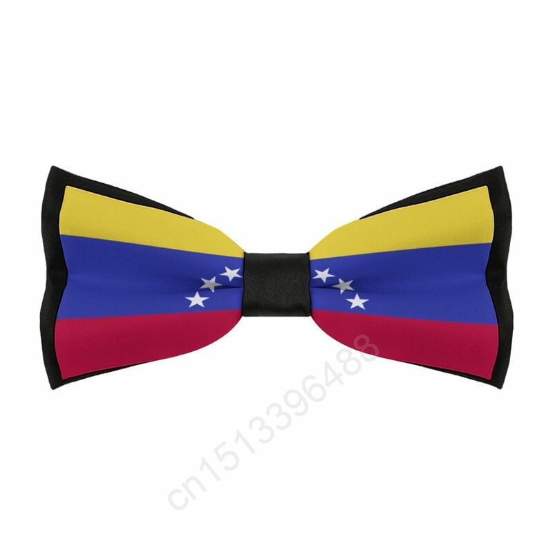 New poliestere Venezuela Flag papillon per uomo moda Casual papillon da uomo cravatta cravatta per abiti da festa di nozze cravatta