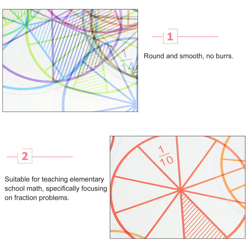 Círculos de Aprendizaje de fracciones, manipuladores de PVC para el desarrollo de la inteligencia de matemáticas en primaria y preescolar