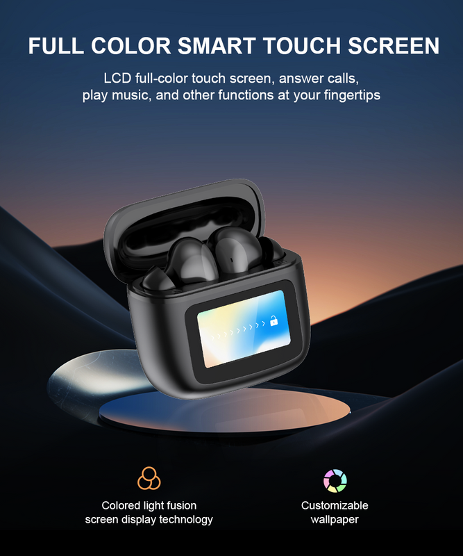 Beatfade S20 Pro Touch Screen ANC auricolari Wireless TWS Noise Cancelling Earbud Bluetoth 5.3 supporto APP lunga durata della batteria HiFi