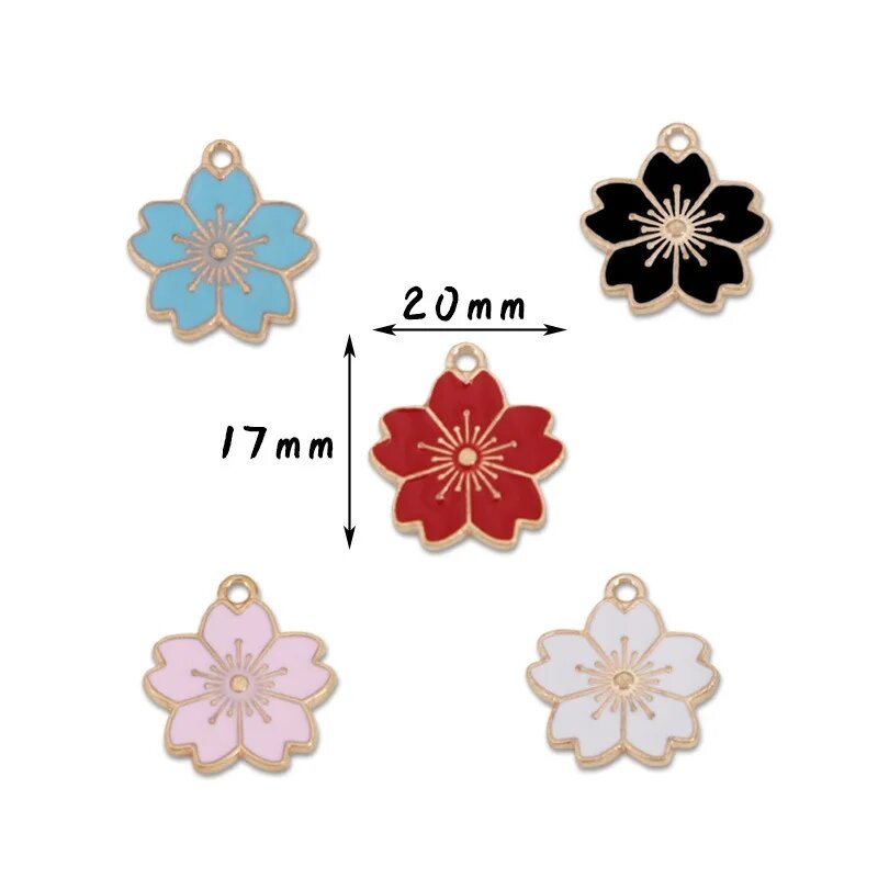 10pcs Beautiful Little Flowers Charms For Jewelry Making DIY Necklaces Bracelets Earrings Jewelry Findings Pendants Accessories