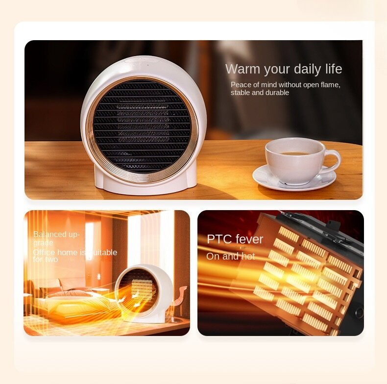 Mini Round Small Space Heater, Household Handy Aquecedor Elétrico Portátil, Eletrodoméstico, Body Warmer, Aparelho de aquecimento, Novo
