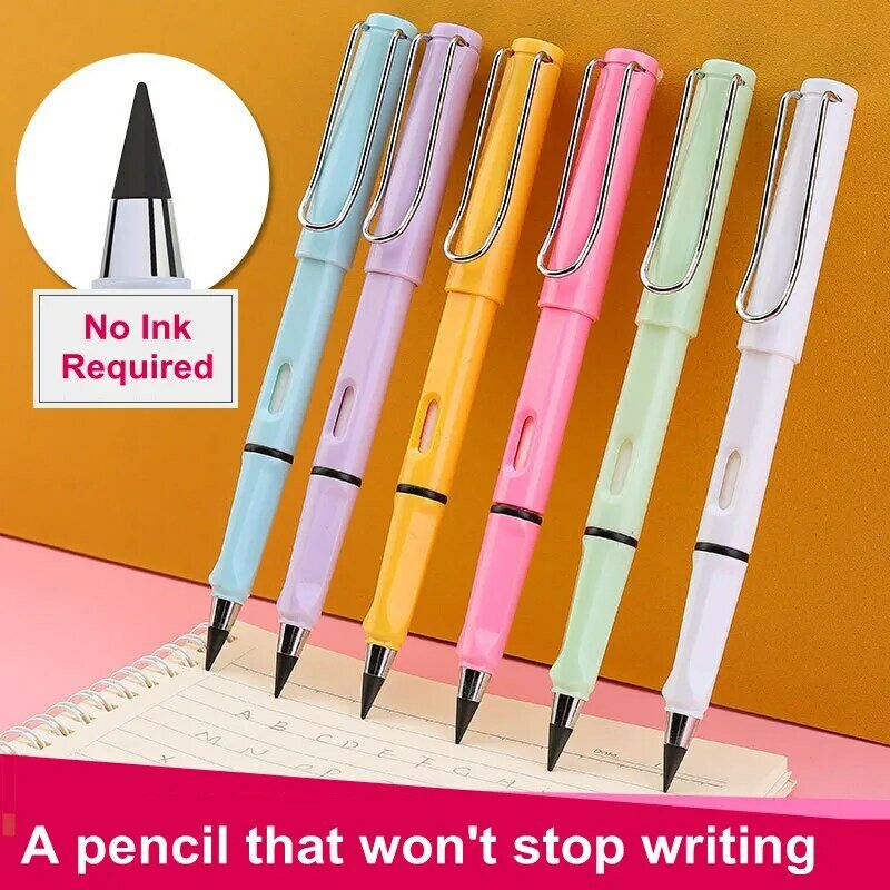 검정 기술 연필을 날카롭게 할 필요 없음, 잉크 없음, 학생용 끝없이 쓰는 연필 펜, 어린이 선물, 사무실 학용품 문구