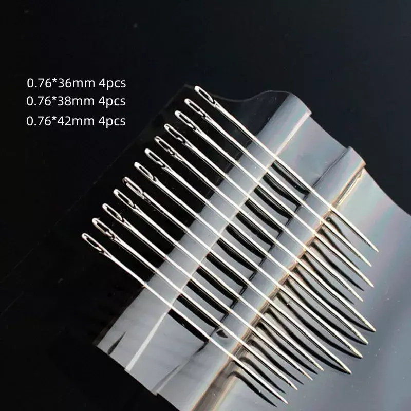 12/36pcs Blind Needle Elderly Needle-Side Hole Hand Household Sewing Stainless Steel Sewing Needless Threading Clothes Sewinghot