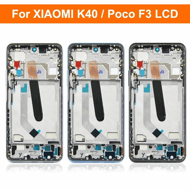 AMOLED 6.67'' For Xiaomi Poco F3/F3 Pro LCD Display  with Frame Touch Panel Digitizer For Poco F3 M2012K11AG Screen Replacement