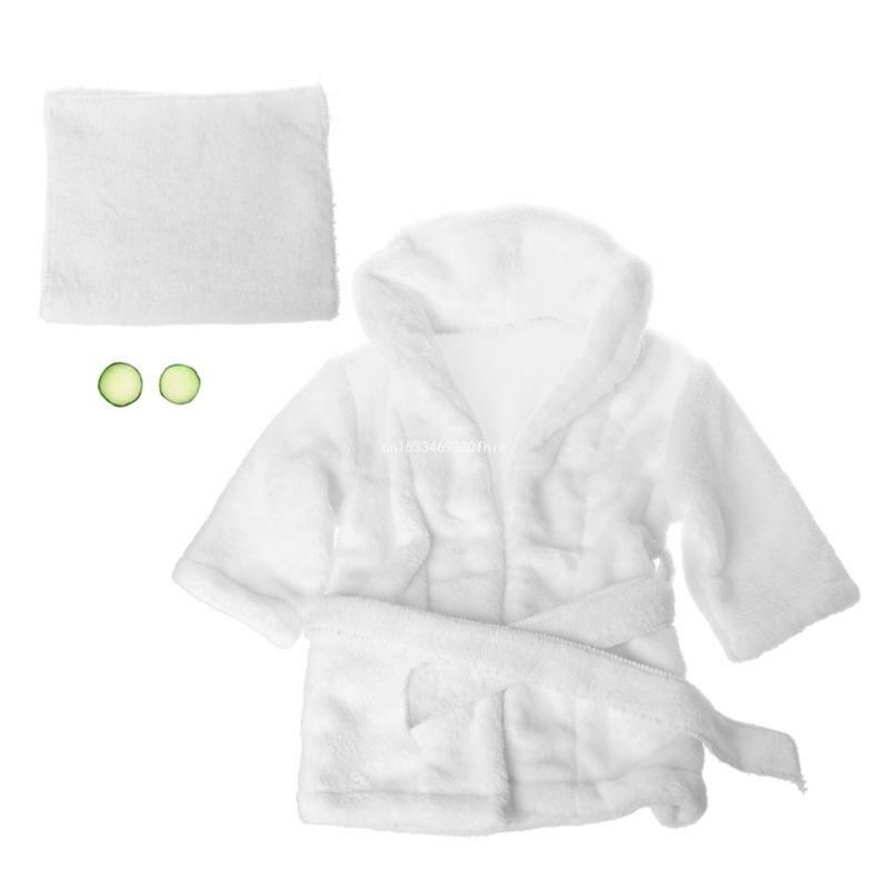 Одежда для детской фотосессии, плюшевый костюм, повязка на голову для фото, банный халат для новорожденных, одежда для фото/