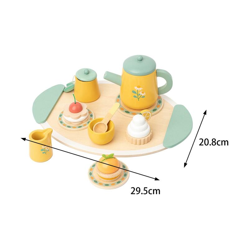 Чайный набор для малышей, ролевые игрушки, чайник, чашки, поднос, ролевые игры, игрушки для принцессы, чайный набор для детей