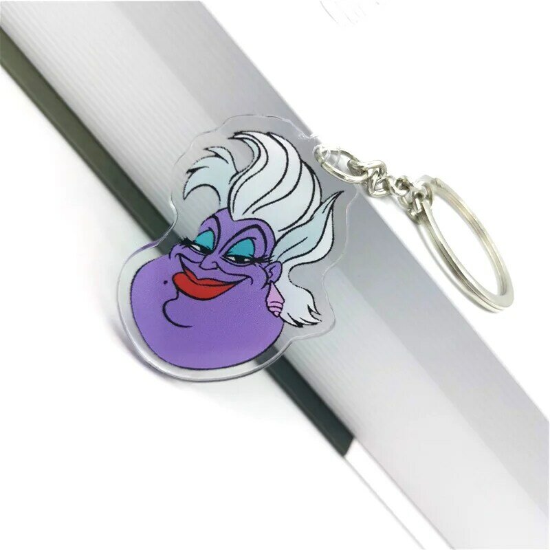 Ursula 양면 투명 아크릴 애니메이션 만화 열쇠 고리, 창의적인 휴대폰 선물, 주변 아크릴 열쇠 고리
