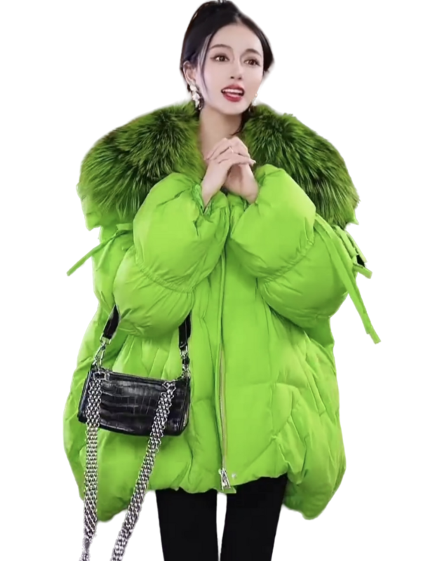 Abrigo holgado de manga larga para mujer, abrigo con cremallera de Color sólido, cómodo y cálido, para invierno, novedad de 2023