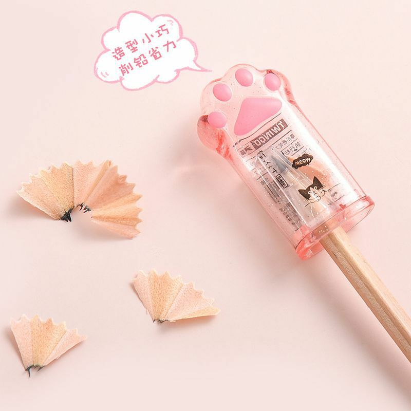 1Pc Cute Cat Paw Pencil Sharpener Kawaii School Supplies Stationery Items Student Prize for Kids Gift
