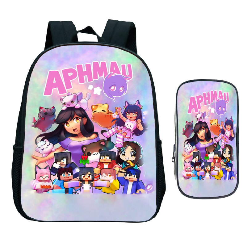 Aphmau Meemeow plecak dla dzieci miauczy kot kreskówka Mini plecak do przedszkola dziewczynki i chłopcy słodka torba na ramię