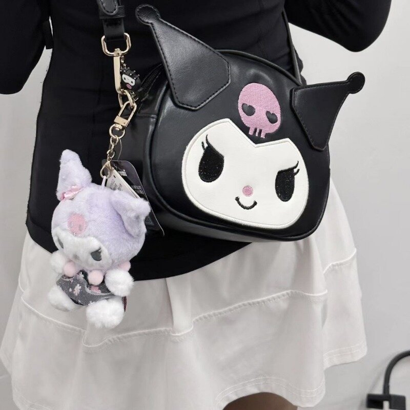MBTI Kuromi Cartoon Womens Shoulder Bag Cute Japanese Style Pu Leather Casual Handbag Harajuku 2024 New Fashion borsa femminile Sac
