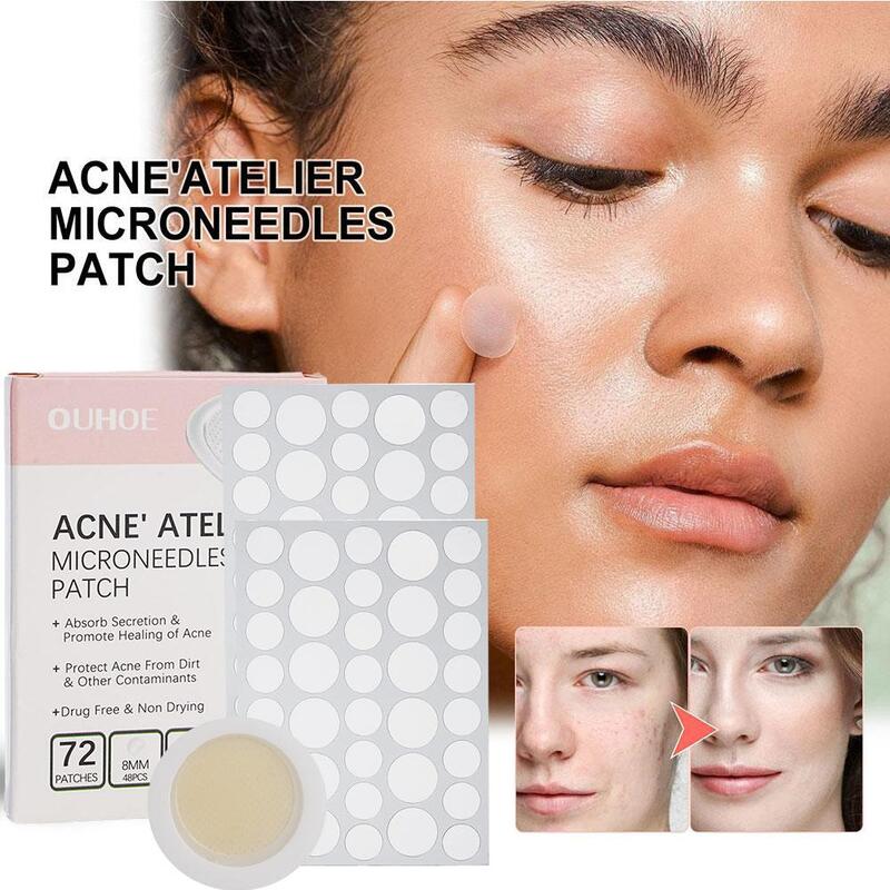 72Counts Micro-needle Acne Patches Pimple Acne Treatment Patch Face Acne Patch Pimple Removal Stickers, Spot Invisible Conc M4Q3