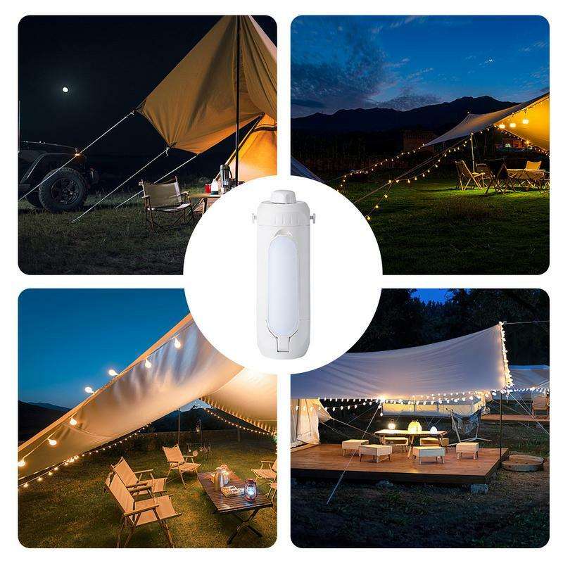 Linterna LED plegable recargable para acampar, luz de tienda de campaña, luz de Camping al aire libre, linterna LED con tres modos