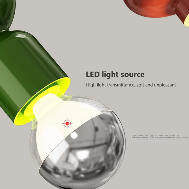Lampe LED Suspendue au Design Nordique, Disponible en Rouge, Vert et Chrome, Luminaire Décoratif d'Nik, Idéal pour un Salon, une Chambre à Coucher, un Bar ou une Salle à Manger