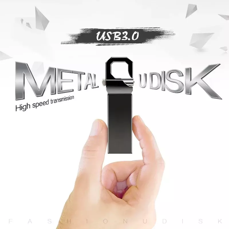 Impermeável Metal USB 3.0 Pendrive, Flash Drive, Memory Stick, Flash Disk, Presente, 4GB, 8GB, 16GB, 32GB, 64GB, 128GB, 256GB