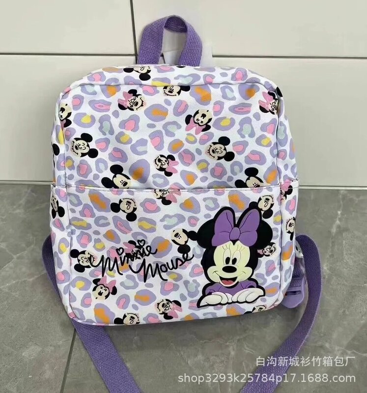 Disney-mochila con estampado de Mickey para niños y niñas, morral escolar de dibujos animados de Minnie, Pato Donald, regalo, novedad