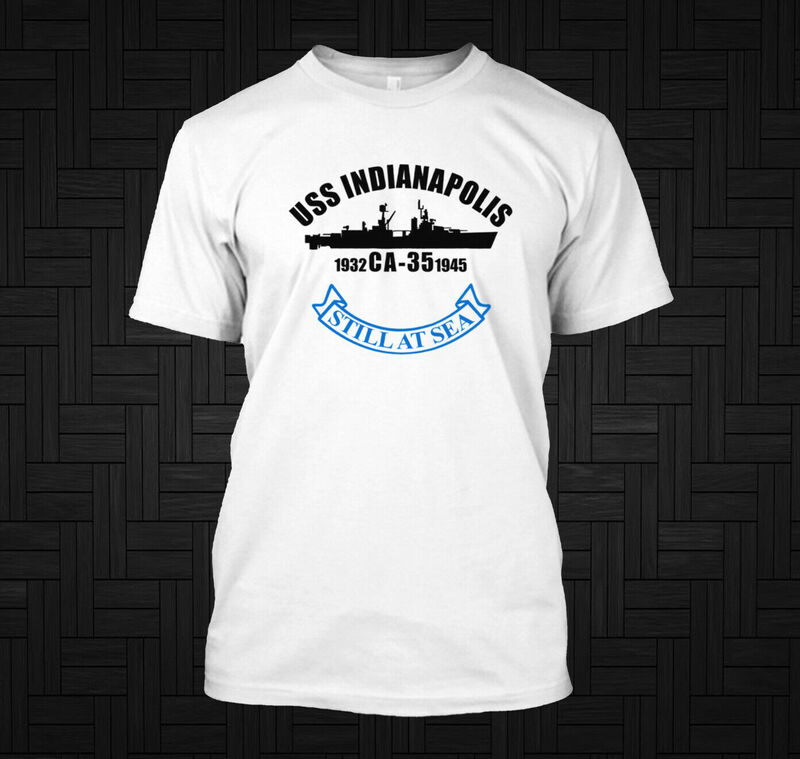 Hommes de courage. T-shirt USS de l'armée d'Indianapolis Phenyl, T-shirt Été Coton À Manches Courtes O-cou Hommes T-shirt Nouvelle S-3XL