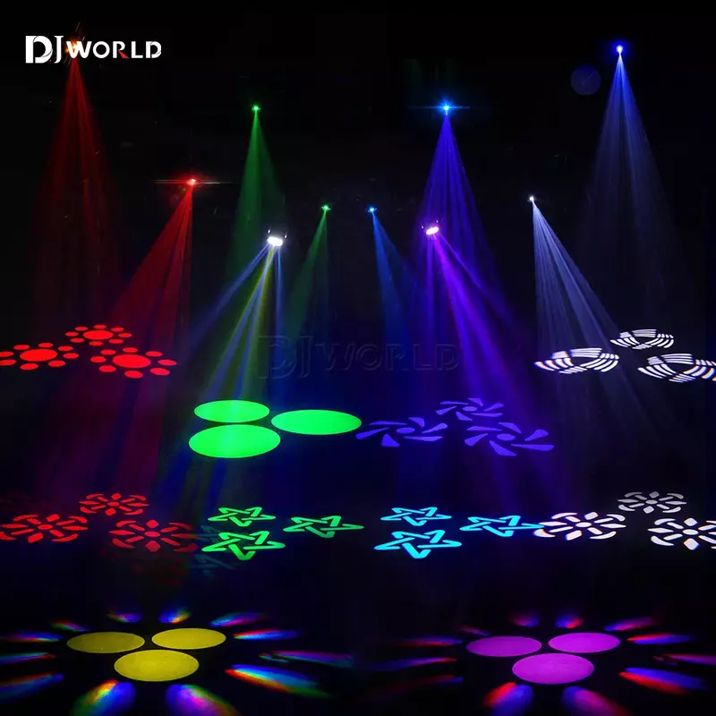 DJWORLD LED Beam Wash Six Bees Eyes 6X15W 4IN1 RGBW 100W Moving Head Light Spot Gobo/Pattern Lights For DJ Disco Party Clubs Bar