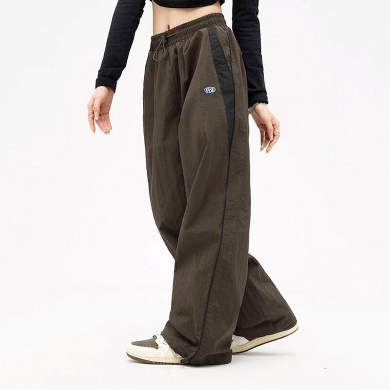 Брюки-джоггеры женские с завышенной талией, цветные брюки-багги в стиле ретро, с пэчворком, с завышенной талией, широкие мешковатые штаны в стиле хоп, эластичные