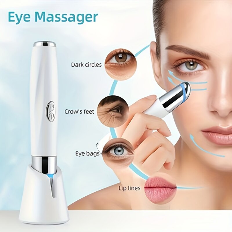 Masajeador de Ojos de belleza, herramienta de cuidado de la piel recargable por USB, Varita masajeadora de belleza ocular
