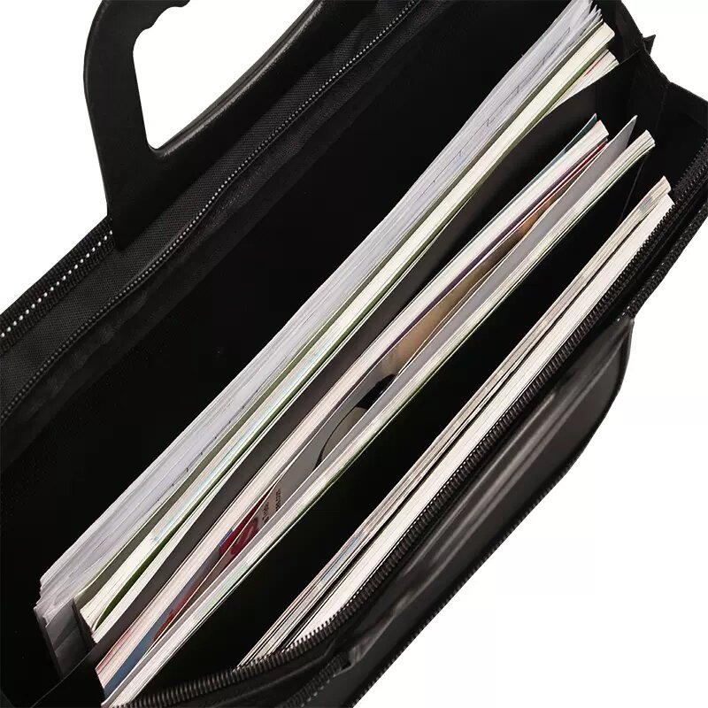 Bolsa de documentos portátil A4 de gran capacidad, bolsa de información para documentos de oficina, maletín de puntos, bolsa de negocios promocional